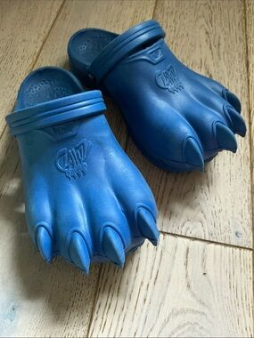 CLAWZ Clogs Blue Fun Monster Feet Adult size M4/W6